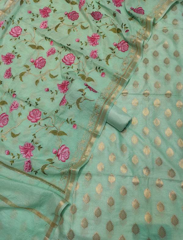 EXCLUSIVE BANARASI PURE COTTON SILK SUIT (BPCSSYS06)