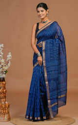 EXCLUSIVE HAND BLOCK PREMIUM MAHESWARI SILK SAREE ( MSYS14)