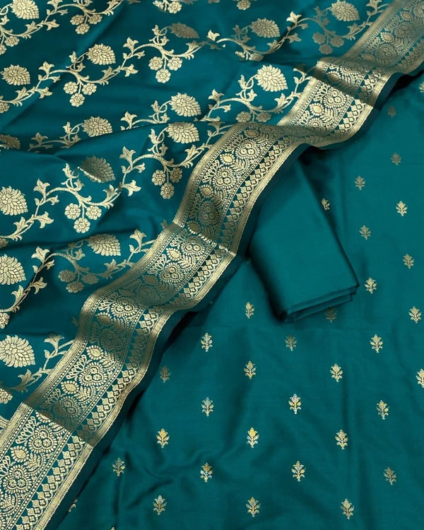 EXCLUSIVE BANARASI KATAN SILK SUIT WITH DUPATTA (BKSSYS02)