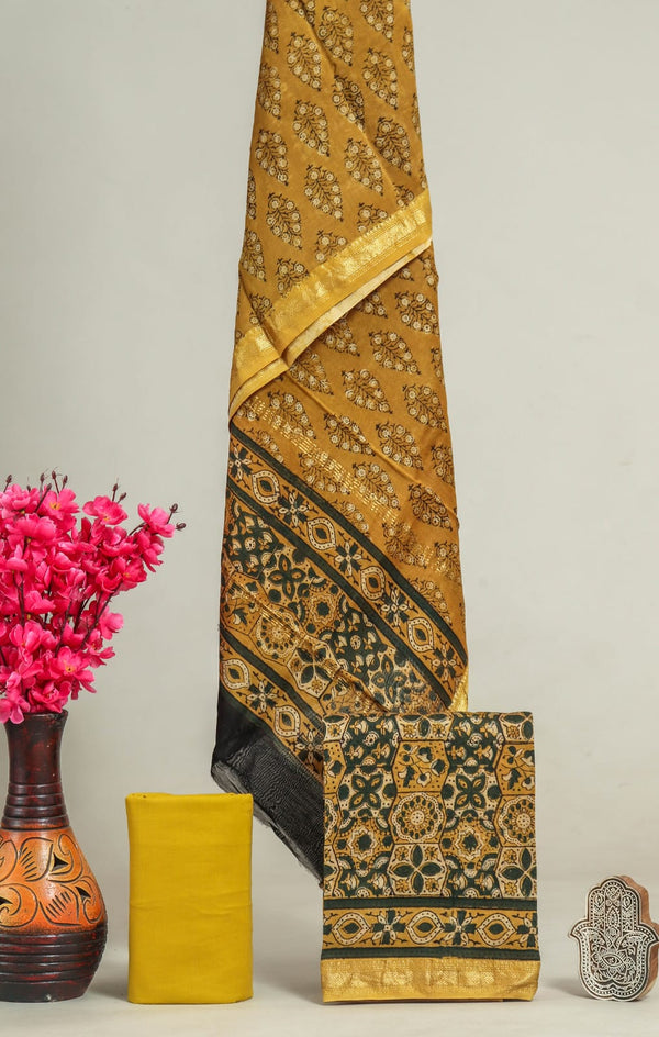 EXCLUSIVE  MARBLE  PRINT MAHESHWARI SILK SUIT WITH MAHESHWARI SILK DUPATTA (MSLYS200)