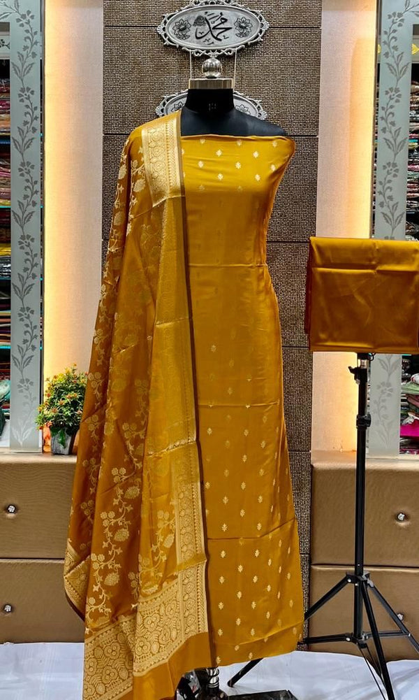 EXCLUSIVE BANARASI KATAN SILK SUIT WITH DUPATTA (BKSSYS01)