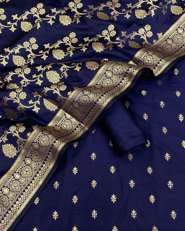 EXCLUSIVE BANARASI KATAN SILK SUIT WITH DUPATTA (BKSSYS04)