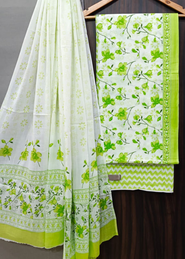 EXCLUSIVE HAND BLOCK PRINT PURE COTTON SUIT WITH MULMUL DUPATTA (MALYS289)