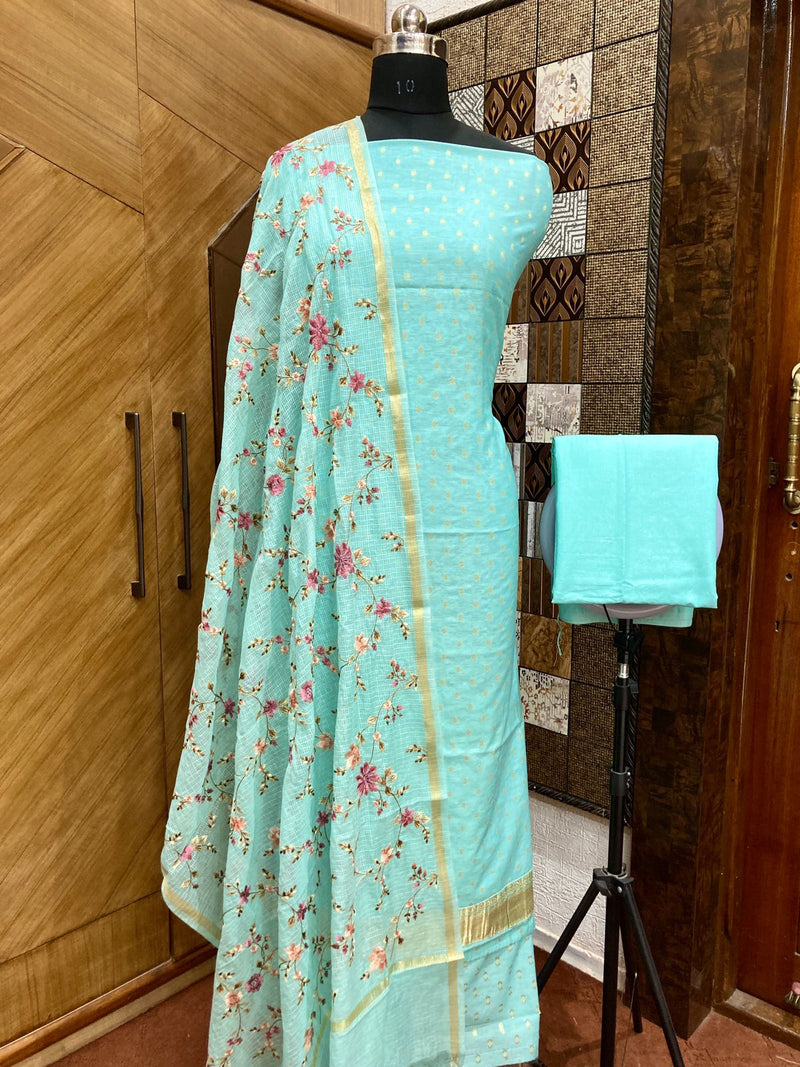 EXCLUSIVE BANARASI PURE MERCERISED SUIT (BPMYS09)