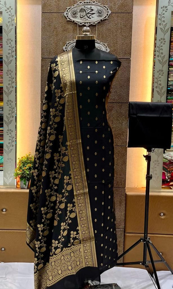 EXCLUSIVE BANARASI KATAN SILK SUIT WITH DUPATTA (BKSSYS03)