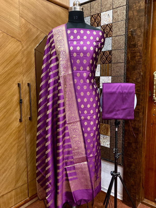 EXCLUSIVE BANARASI KATAN SILK SUIT WITH DUPATTA (BKSSYS09)