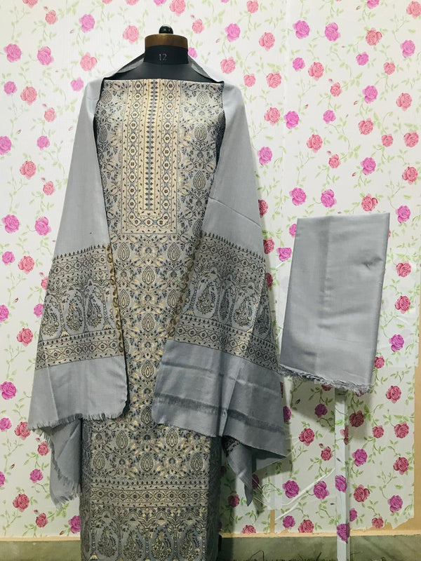 Traditional Pashmina Kani work suit (PKWSYS02)