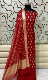 EXCLUSIVE BANARASI PURE CHANDERI SILK SUIT (BPCYS03)