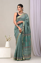 EXCLUSIVE HAND BLOCK PREMIUM MAHESWARI SILK SAREE ( MSYS37)