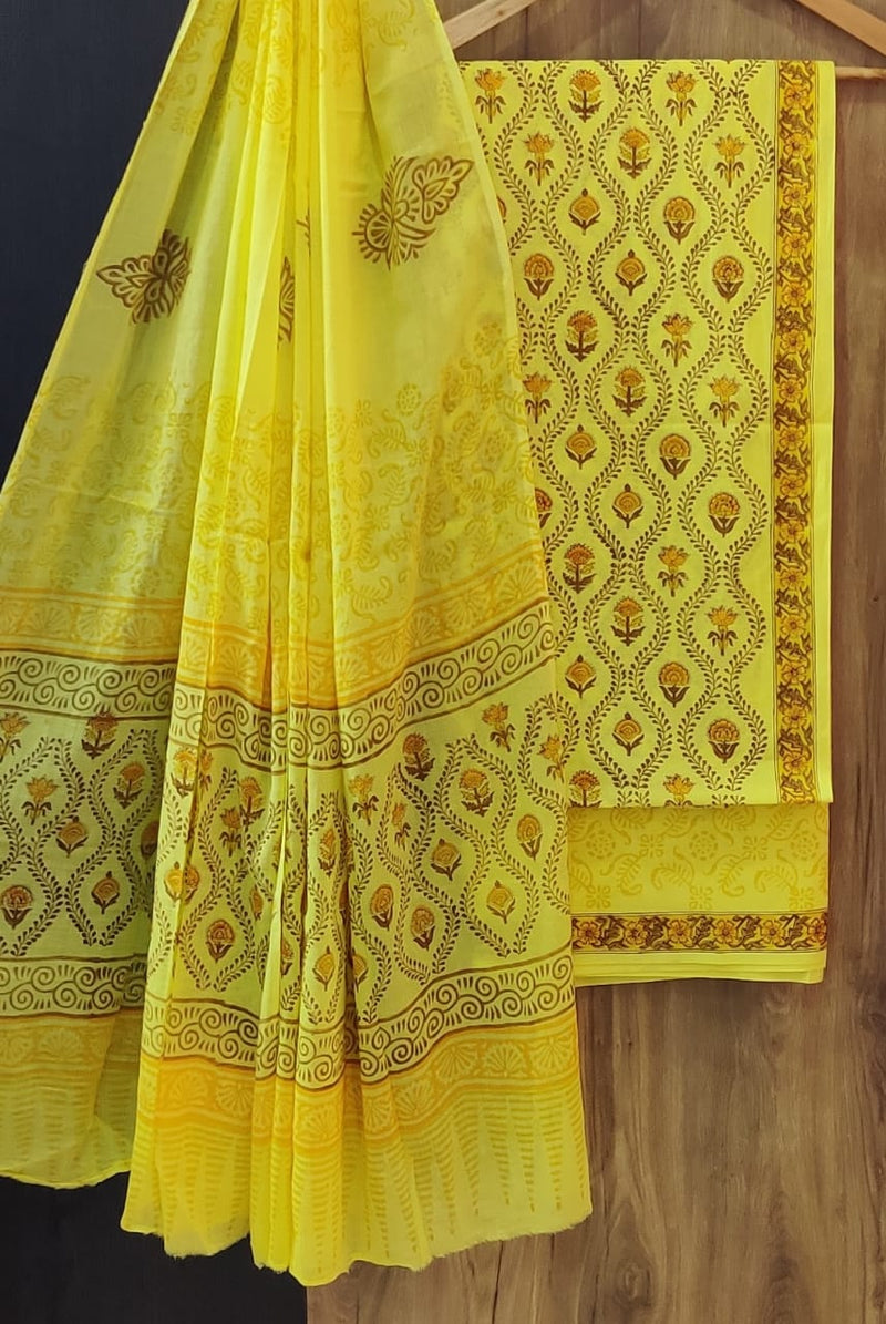 TRADITIONAL COTTON SUIT WITH MULMUL DUPPTA (MALYS288)