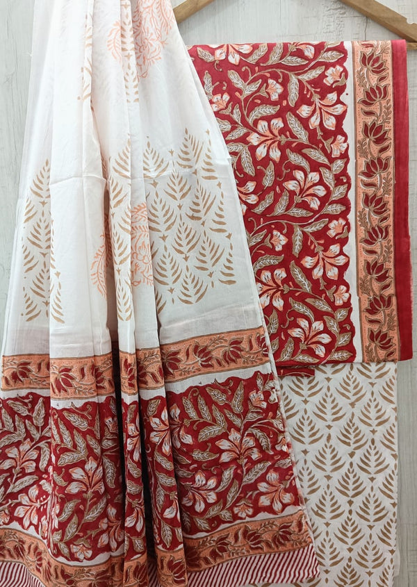 EXCLUSIVE  HAND BLOCK PRINT COTTON SUIT SET (MALYS281)