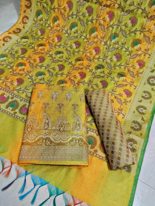 BANARASI RANGKAT COTTON WEAVING SUIT (BRCWSYS02)