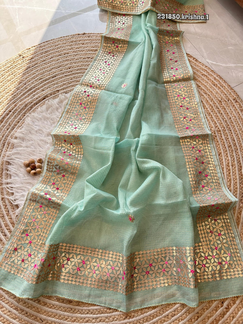 Exclusive Kota Doriya Gota Patti Sarees with Blouse (KDSYS39)