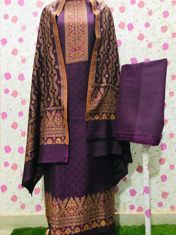 Traditional Pashmina Kani work suit (PKWSYS12)