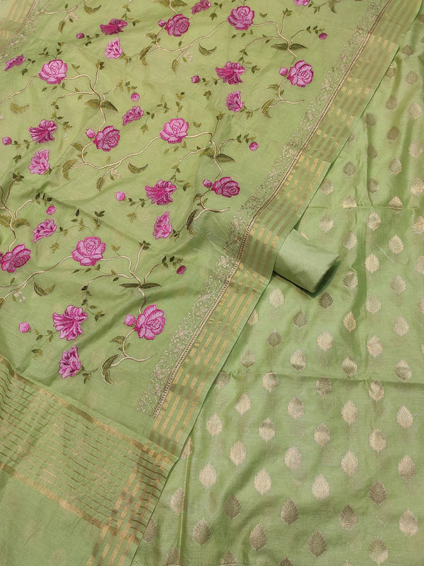 EXCLUSIVE BANARASI PURE COTTON SILK SUIT (BPCSSYS05)