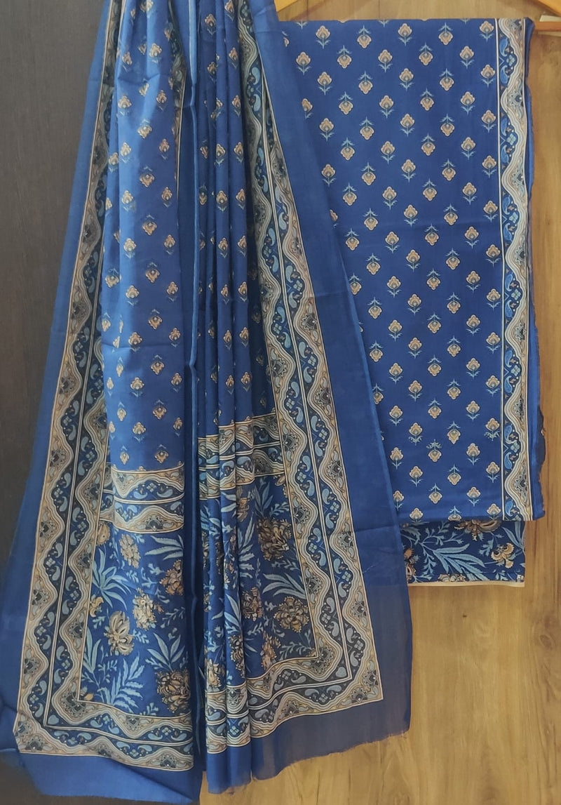 DESIGNER HAND BLOCK PRINT PURE COTTON SUIT WITH COTTO MULMUL DUPATTA (MALYS54)