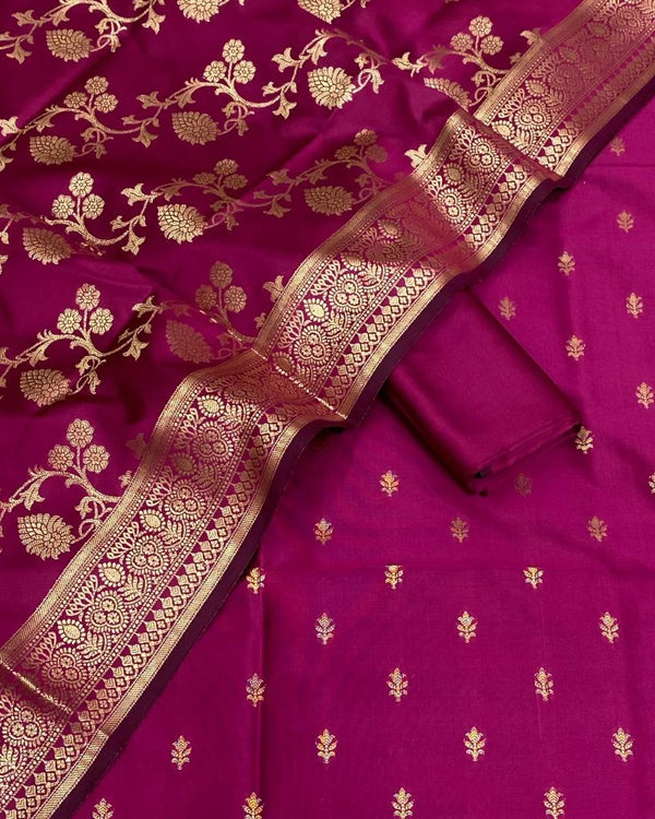 EXCLUSIVE BANARASI KATAN SILK SUIT WITH DUPATTA (BKSSYS06)